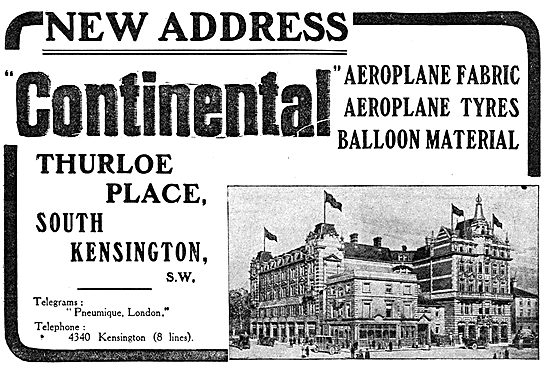 Continental Aeroplane Fabric, Tyres & Balloon Material           