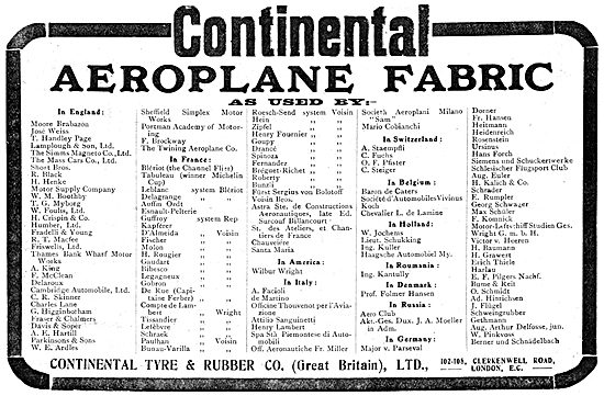 Continental  Aeroplane Fabrics                                   