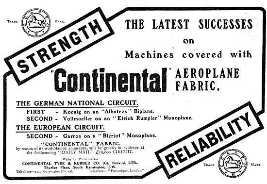 Continental Aeroplane & Balloon Fabrics                          