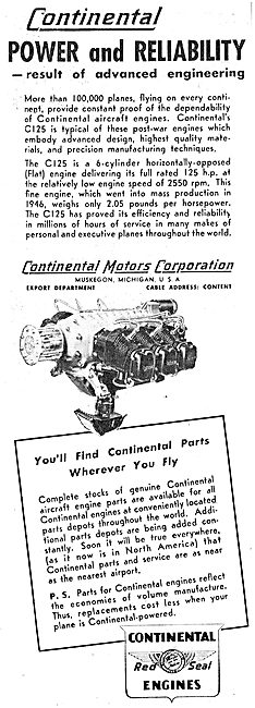 Continental Motors C125 Aero Engine                              
