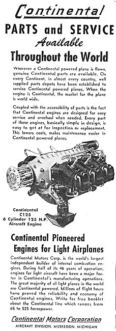 Continental Motors C125 Aero Engine                              