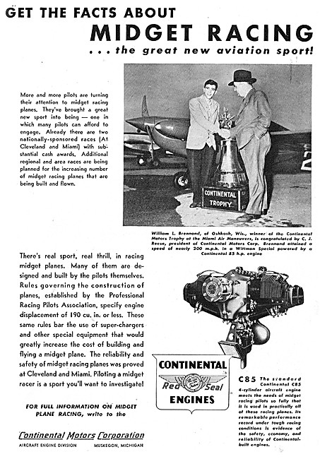 Continental  C 85 Aero Engines                                   
