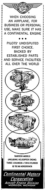 Continental Aero Engines 1960                                    