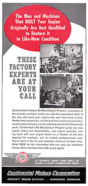 Continental Motors - Continental Aero Engines                    