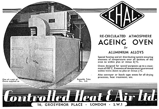 Controlled Heat & Air. CHAL Ageing Ovens For Aluminium Alloys    