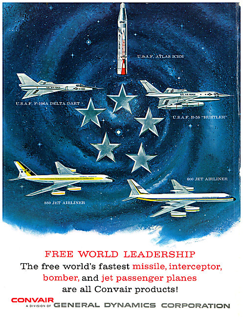 Convair Aircraft Line-Up 1960                                    