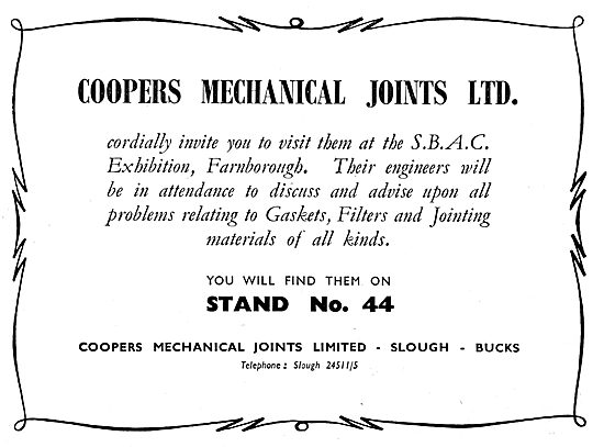 Coopers Mechanical Joints. Gaskets, Filters & Jointing           