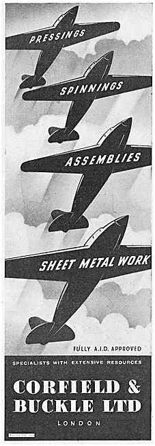 Corfield And Buckle Aircraft Pressings, Spinnings And Assemblies 