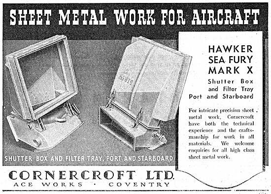 Cornercroft Aircraft Sheet Metal Work 1947 Advert                