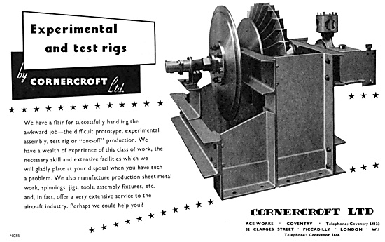 Cornercroft Aircraft Assembly Jigs & Experimental Test Rigs      