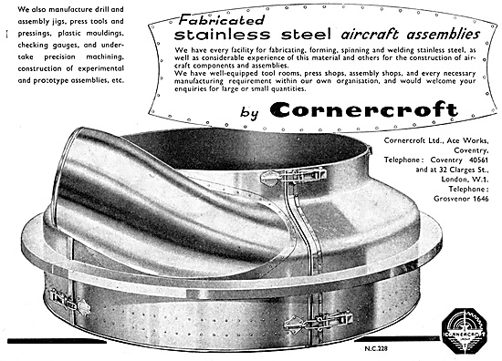 Cornercroft Aircraft Fabrications & Assemblies - Stainless Steel 