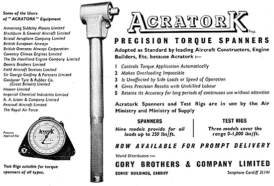 Cory Brothers Acratork Torque Wrenches                           