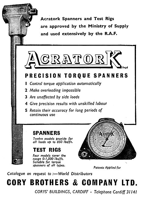 Cory Brothers Acratork Precision Torque Spanners                 