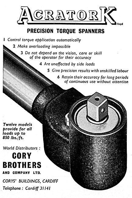 Cory Brothers Acratork Precision Torque Spanners                 