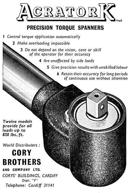 Cory Brothers Acratork Precision Torque Spanners                 