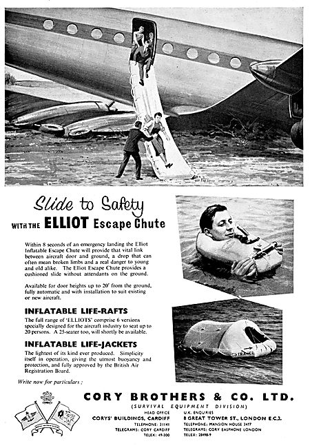 Cory Brothers Survival Equipment - Elliot Escape Chute 1957      