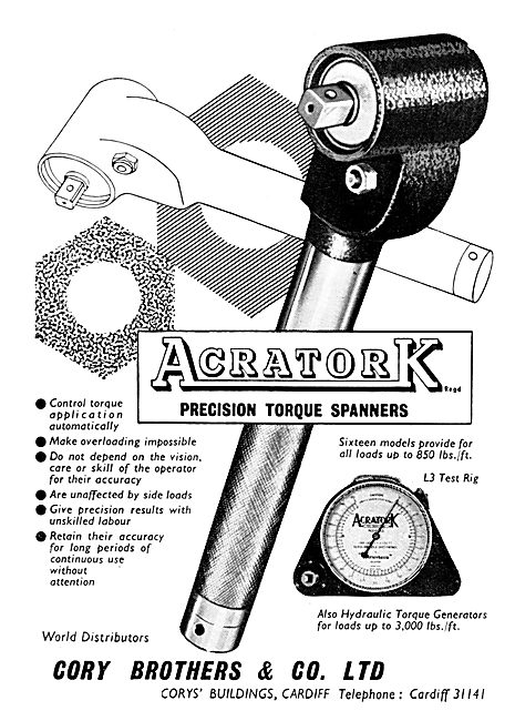 Cory Brothers Acratork Precision Torque Spanners                 