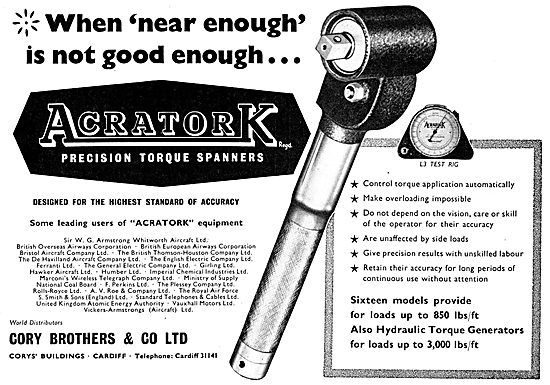 Cory Brothers Acratork Torque Wrenches                           