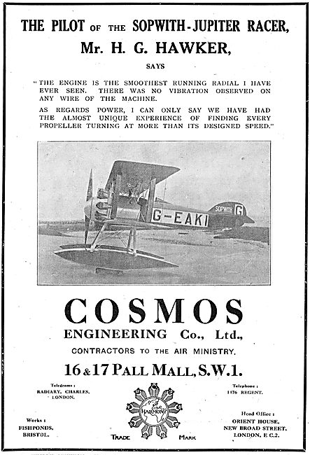 The Cosmos Engineering Co. Sopwith-Jupiter G-EAKI                