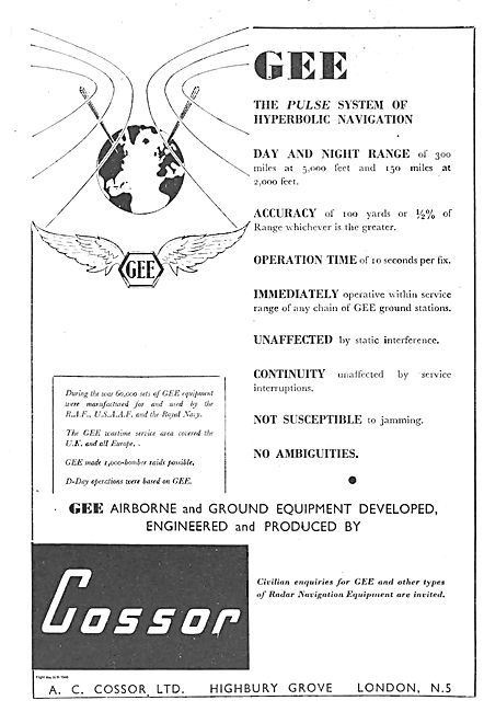 Cossor Gee Airborne & Ground Equipment                           