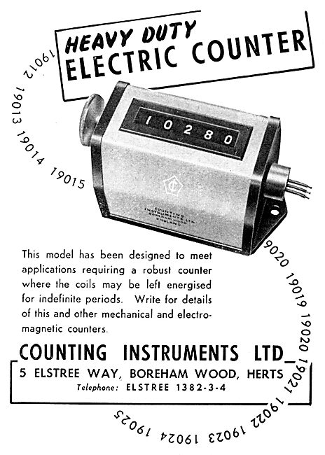 Counting Instruments. Heavy Duty Electric Counter                