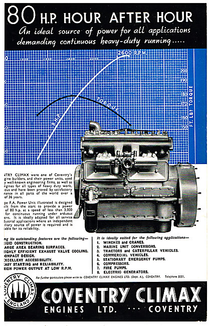 Coventry Climax Multi Purpose 80HP Engine                        