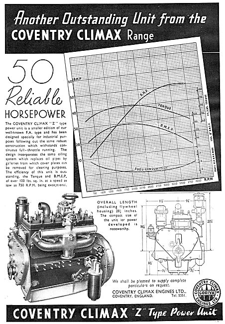 Coventry Climax Z Type Power Unit: FA TYpe Industraul Unit       