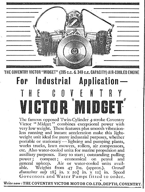 Coventry Victor Midget Air Cooled Engine                         