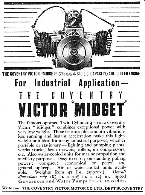 Coventry Victor Midget Air Cooled Engine                         