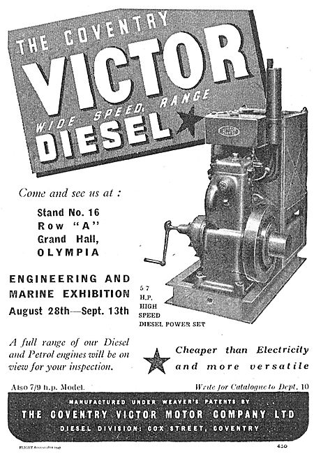 Coventry Victor Diesel & Petrol Stationary Engines               