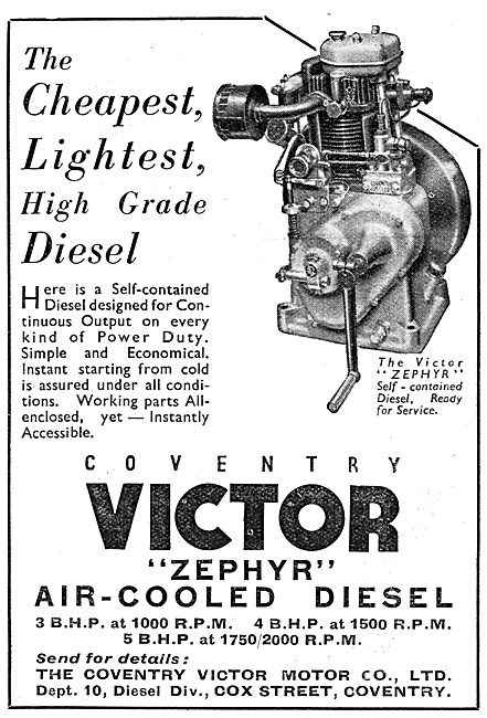 Coventry Victor Zephyr Stationary Diesel Engines                 