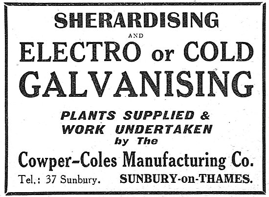 Cowper-Coles - Sherardising & Electro Or Cold Galvanising        