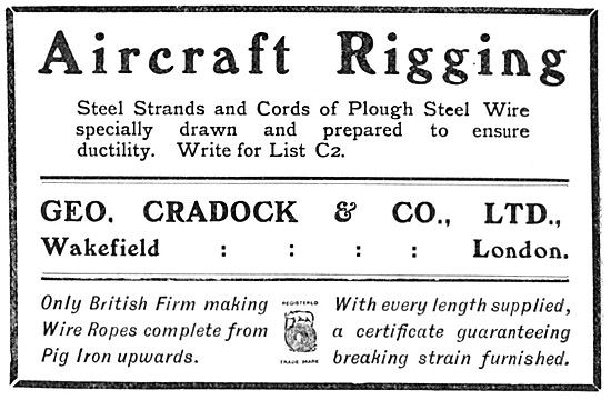 George Cradock Steel Strands & Wire. Aircraft Rigging            