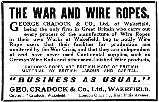 George Cradock. Wire Rope, Steel Strands & Cords                 