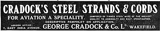 George Cradock Steel Strands & Cords For Aircraft Constructors   