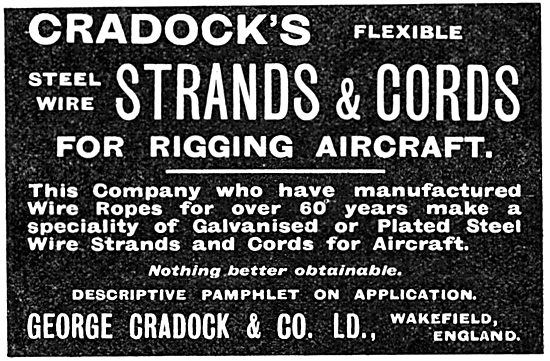 George Cradock Steel Strands & Cords For Rigging Aircraft        