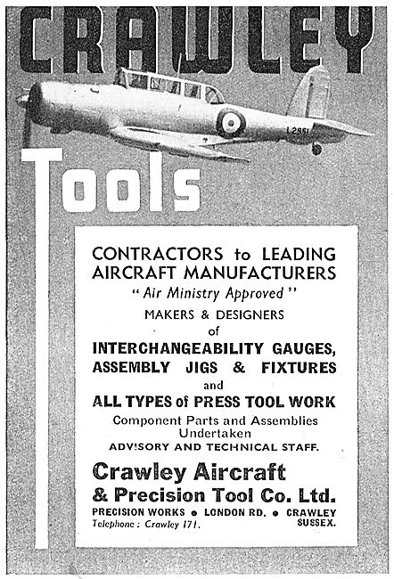 Crawley Tools - Precision Engineering, Jigs & Tools 1939         