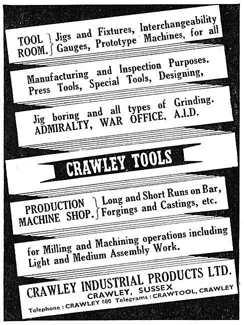 Crawley Industrial Products - Tools & Jigs                       