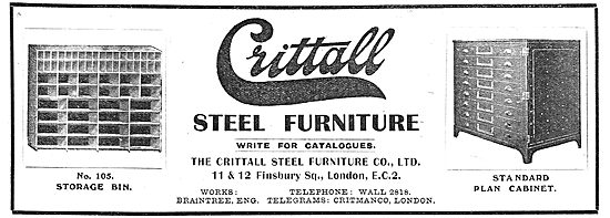 The Crittal Steel Furniture - No 105 Storage Bin & Plans Cabinet 