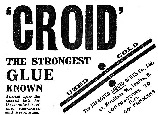 Croid  For Aeroplanes The Strongest Glue Known                   