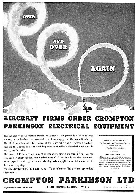 Crompton Parkinson Electrical Equipment For Aircraft             