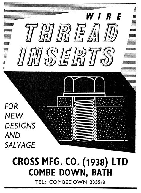 Cross MFG. Cross Wire Thread Inserts                             