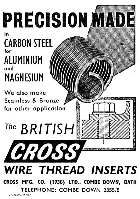 Cross MFG Precision Made Carbon Steel, Aluminium Thread Inserts  
