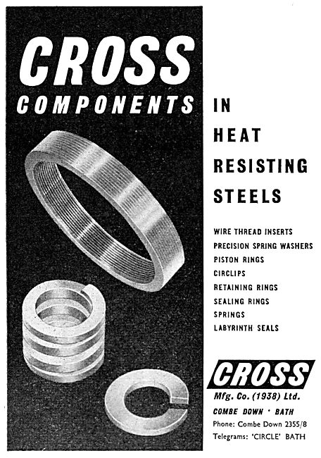 Cross Manufacturing -  Thread Inserts, Spring Washers & Seals    