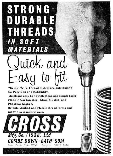 Cross Manufacturing -  Wire Thread Inserts                       