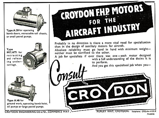 Croydon Engineering Aicraft Components                           