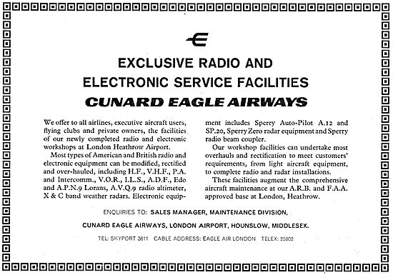Cunard Eagle Airways                                             