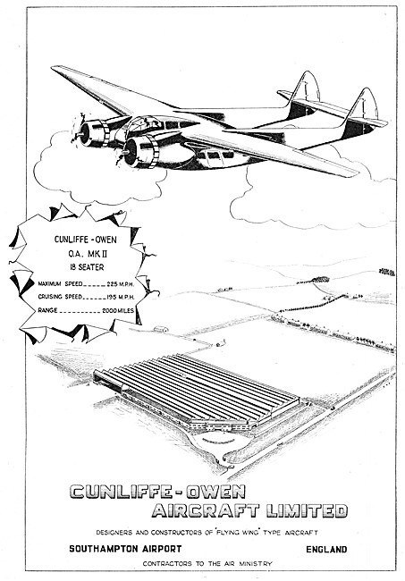 Cunliffe Owen O.A. Mk II Flying Wing                             