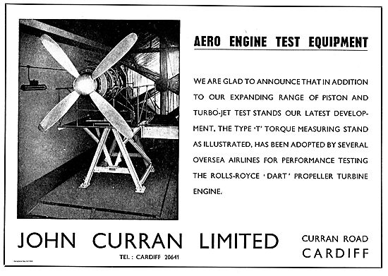 John Curran Aero Engine Test Equipment For The Dart Engine       