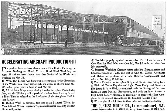 The Curtiss Motor Co Are Building New Factories.                 